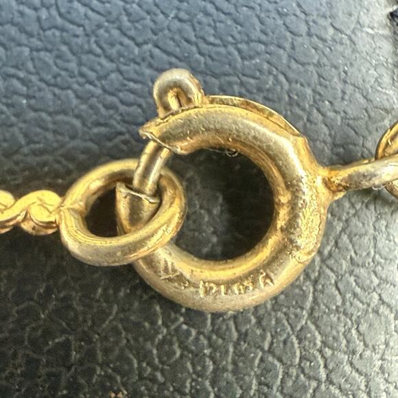 Aurora Borealis Rainbow Etched Cross Faceted Pendant 15” Necklace Vintage - Picture 5 of 6